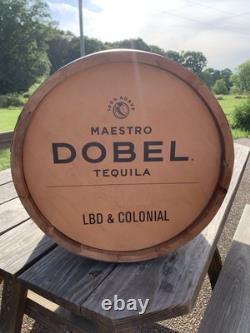 MAESTRO DOBEL TEQUILA BARREL Wood MAN CAVE DISPLAY LARGE LBD & Colonial Agave