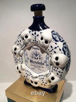 MANDALA Muertos Tequila 1L Hand Painted Ceramic Collectors Bottle Empty
