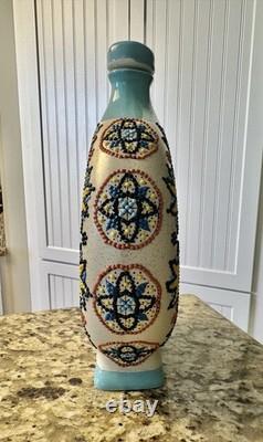 MANDALA Tequila Blanco One of a Kind, Collector Bottle hand beaded Empty