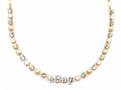 MARIANA Gold Plated White with Silk & Jonquil AB Necklace 2102 Tequila Sunrise