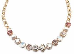 MARIANA White Opal & Peach Mosaic Swarovski Gold Necklace Tequila Sunrise 2102