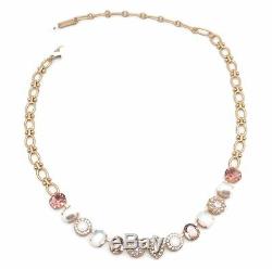 MARIANA White Opal & Peach Mosaic Swarovski Gold Necklace Tequila Sunrise 2102