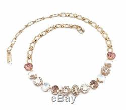 MARIANA White Opal & Peach Mosaic Swarovski Gold Necklace Tequila Sunrise 2102