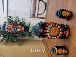 MEXICAN TEQUILA SET BOTTLE AND SHOT GLASS AUTHENTIC Teotihuacan