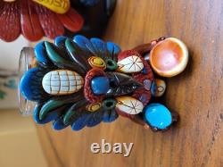 MEXICAN TEQUILA SET BOTTLE AND SHOT GLASS AUTHENTIC Teotihuacan