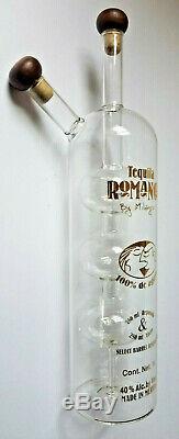 MILAGRO Tequila Romance Reposado Anejo Rare Handblown Glass Bottle Empty