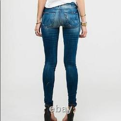 MOTHER Denim The LOOKER in TEQUILA TRUTH Distressed Skinny Jeans 27 $210