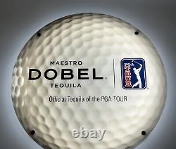 Maestro Dobel Tequila LED Bar Sign Light PGA Tour Golf Ball New