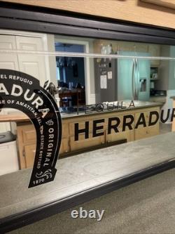 Man Cave Herradura Tequila Mirror Framed Advertising Bar Sign Large 36x 18