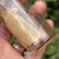 Mariachi Tequila, 1/10pt Empty Hand-Blown Uranium Glass Bottle, Glows RARE