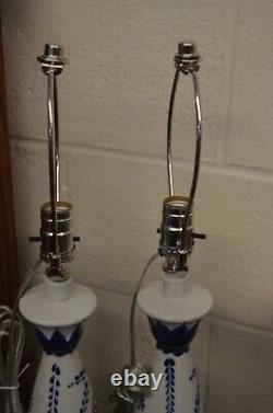 Matched Pair of Repurposed Clase Azul Tequila Bottle Handcrafted Lamps