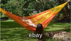 Mayan Woven Hammock. Jumbo / Big Kahuna Size. 100% Hand Made + Fair Trade