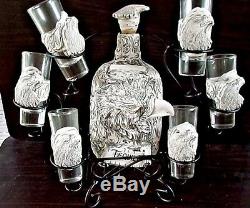 Mexican Bone Western Barware Tequila set 6 shots glass EAGLE DESING