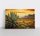 Mexican Desert Agave Painting Print On Canvas Tequila Bar Decor Framed