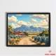 Mexican Landscape With Agave Fields And Mountains Art Print Tequila Poster