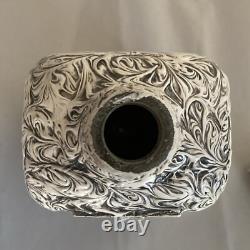 Mexican Set Of White Artisanal Tequila Bottle And Shot Glass Handmade In Mexico
