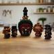 Mexican Shot Glass Set Artisan Aztec Warrior Decanter Kit
