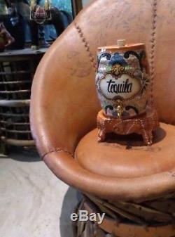 Mexican Talavera Pottery Bar Barware Tequila Barrel Bottle Crock Dispenser 15
