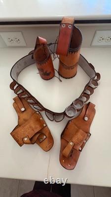 Mexican leather belt Tequila Bandolier belt 42 with shot glasses and all