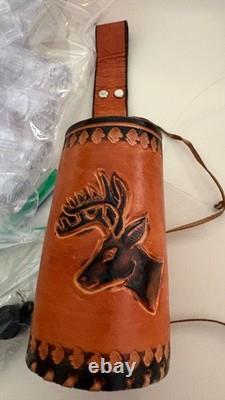 Mexican leather belt Tequila Bandolier belt 42 with shot glasses and all