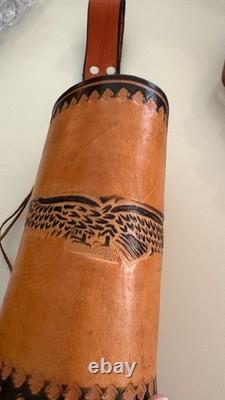 Mexican leather belt Tequila Bandolier belt 42 with shot glasses and all