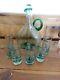 Mexico Blown Glass Tequila Agave Shot Set Of 6 And Decanter Rare