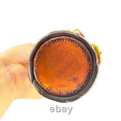 Mexico Folk Art Hand Made Textured Colorful Tequila Bottle Decanter Bottle W Lid