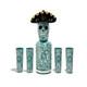 Mexskeletons Tequila Decanter Set Liquor Decanter Shot Glasses And Mexican