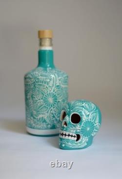 Mexskeletons Tequila Decanter Set Liquor Decanter Shot Glasses And Mexican