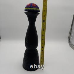 Mezcal Clase Azul Durango Joven Tequila 750ml Empty Bottle Beaded Stopper Black