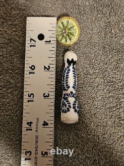Mignonne Gavigan Signed Tequila Bottle/lime Embroidered Earrings
