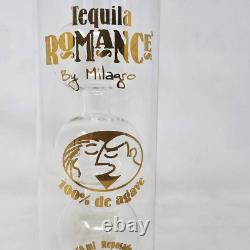 Milagro Tequila Romance 750 ML Reposado Anejo Rare Handblown Glass Bottle Empty