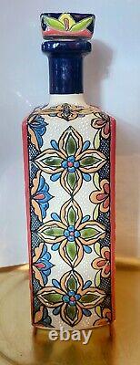 Mint! Empty DOS ARTES Reserva Especial Extra Tequila Hand Painted Ceramic Bottle