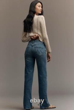 Mother The Kick It High-Rise Straight Leg Jeans in Tequila Sunrise Size 32 $248