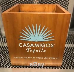 NEW CASAMIGOS TEQUILA Glass & Wood Drink Dispenser with Spigot Infusion Jar