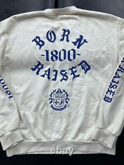 NEW Men's Born x Raised 1800 Tequila Crewneck Sweater Cream White Size XL