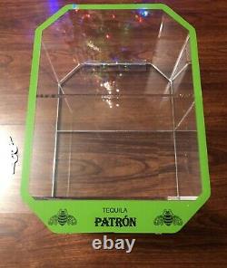 NEW Patron Tequila Display Case Acrylic 15 x 10.5 Lock & Key Bar Man Cave