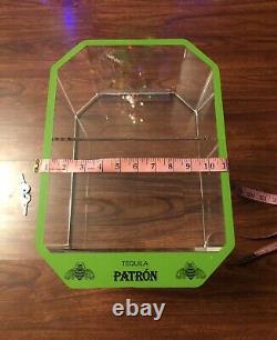 NEW Patron Tequila Display Case Acrylic 15 x 10.5 Lock & Key Bar Man Cave