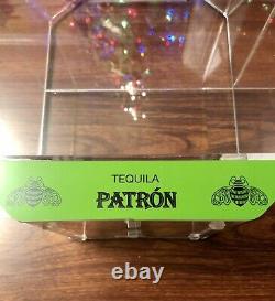 NEW Patron Tequila Display Case Acrylic 15 x 10.5 Lock & Key Bar Man Cave