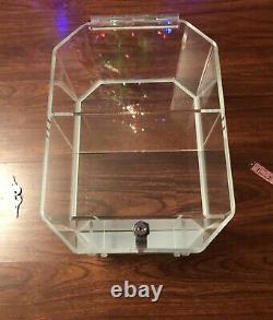 NEW Patron Tequila Display Case Acrylic 15 x 10.5 Lock & Key Bar Man Cave