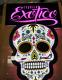 New Tequila Exotico Color Changing Led Sugar Skull Day Of The Dead Lighted Sign