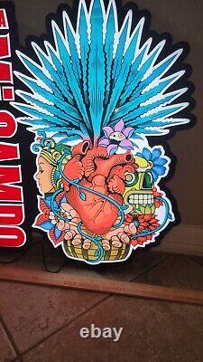 NEW Tequila MI Campo LED Sugar Skull Day of the Dead Lighted Sign
