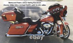 NO DENT 2012 Harley Electra Glide Limited Fuel Gas Tank TEQUILA SUNRISE