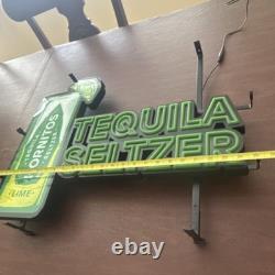 NWOT XL Neon Lime Green Electric Sign-Tequila seltzer Hornitos 25 L X 19W
