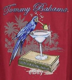 NWT Tommy Bahama Tequila Mocking Parrot-Syrah Silk Blend Panel Back Shirt $168