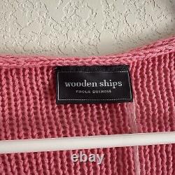NWT Wooden Ships Salt Tequila Lime V Neck Cotton Pink Sz S/M