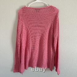 NWT Wooden Ships Salt Tequila Lime V Neck Cotton Pink Sz S/M