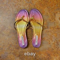 New! Aquazzura'Tequila' Crystal Flip Flop Sandal Size 9.5 US 39.5 Eur MSRP $595