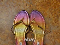 New! Aquazzura'Tequila' Crystal Flip Flop Sandal Size 9.5 US 39.5 Eur MSRP $595