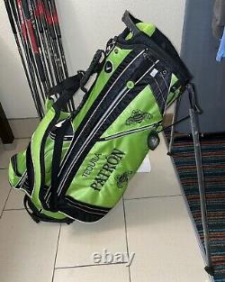 New Callaway Golf Tequila Patron Green/Black Carry Stand Bag with Rain Cover